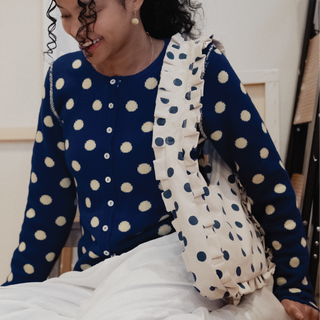 Momo Shoulder Bag - Indigo Dot