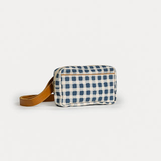 Block Print Belt Bag - Indigo Gingham