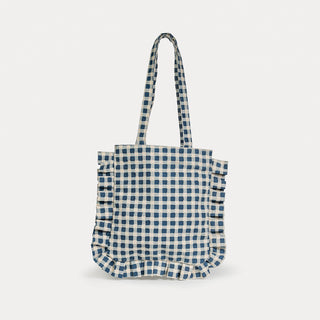 Momo Tote - Indigo Gingham