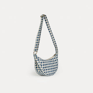 Moon Sling Bag - Indigo Gingham