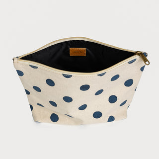 Large Waterproof Pouch - Indigo Dot