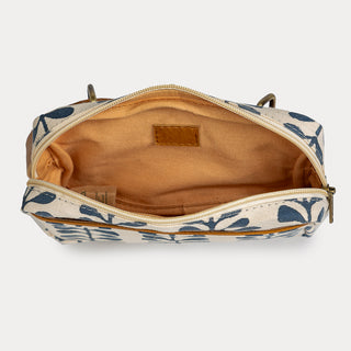 Block Print Belt Bag - Indigo Fern