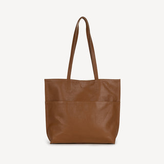 Pebbled Leather Everyday Tote - Camel
