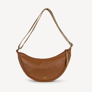 Pebbled Leather Moon Sling - Camel