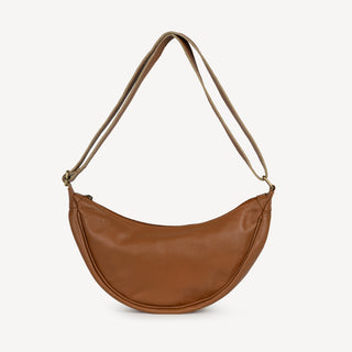 Pebbled Leather Moon Sling - Camel