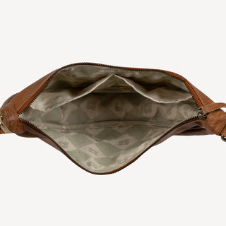 Pebbled Leather Moon Sling - Camel