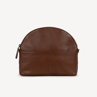 Pebbled Leather Halfmoon Crossbody - Vintage